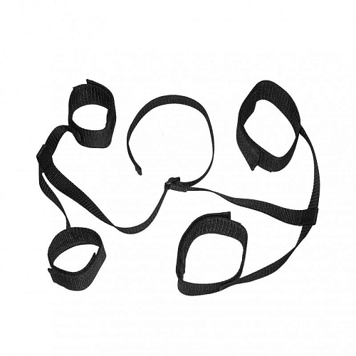 Черный фиксатор для запястий и лодыжек на липучках Сумерки богов 960-12 BX DD