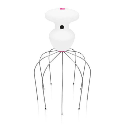 Вибромассажёр головы бело-серебристого цвета LoversPremium Head Relax Vibra Massager Deluxe E22059