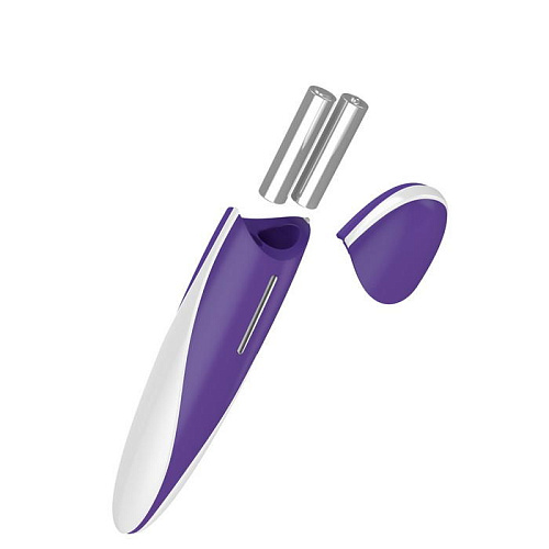 Ежевичный вибратор с белыми вставками OVO F11 WHITE/PURPLE (18 см)