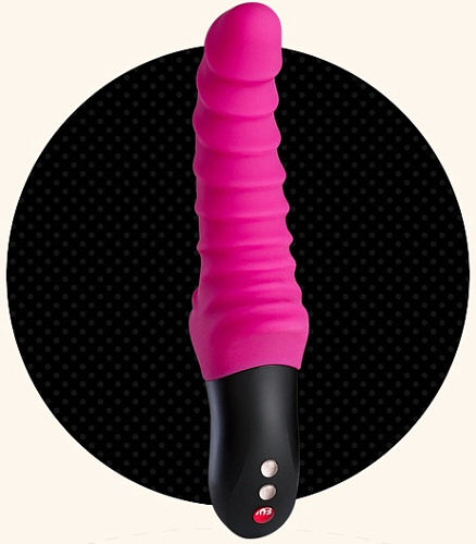 Ярко-розовый пульсатор с ребрышками Fun Factory Stronic Drei 4000364 (23,9 см)