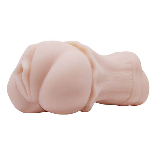 Мастурбатор телесного цвета с виде вагины в платье Baile Crazy Bull Realistic Vagina BM-009199ZK