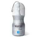 Сребристый мастурбатор-ротик с вибрацией Topco Sales Vulcan Love Skin Masturbator Ripe Mouth Vibe 1600148