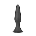 Чёрная анальная втулка Shots Media BV Silky Buttplug Medium SHT179BLK (12,5 см)