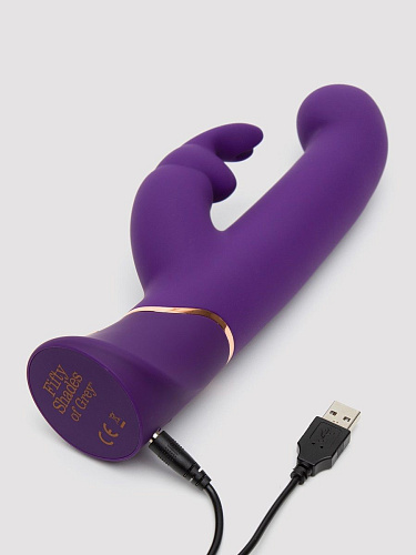 Фиолетовый вибратор Fifty Shades of Grey Greedy Girl Power Motion Thrusting Rabbit Vibrator FS-80005 (21,6 см)