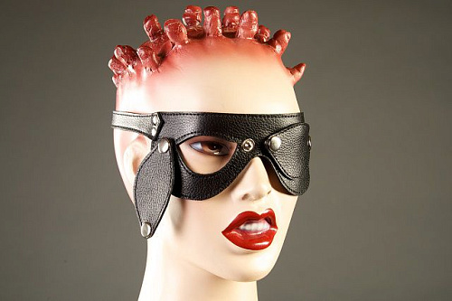 Чёрные кожаные очки со съёмными шорами Подиум Р32