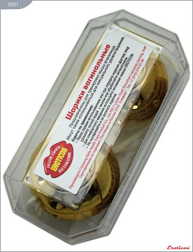 Золотистые шарики со смещённым центром тяжести Eroticon 31027