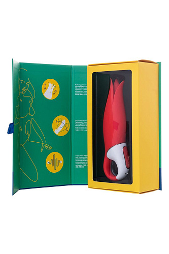 Красный вибратор с лепестками Satisfyer Power Flower J6488-V (18,8 см)