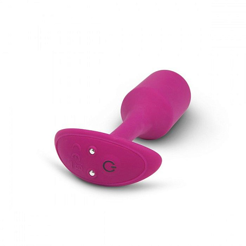 Розовая пробка для ношения с вибрацией b-Vibe Snug Plug 2 BV-014-RG (11,4 см)