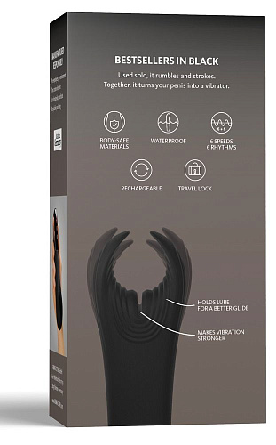 Чёрный фаллостимулятор с вибрацией Fun Factory Manta 5300808