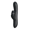 Чёрный вибратор с клиторальным отростком Baile Dylan BW-068002-1 (21 см)