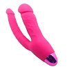 Розовый двойной вибратор Howells INDULGENCE Rechargeable Insatiable Desire 174217pink (21 см)