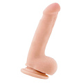 Реалистичный перезаряжаемый вибратор телесного цвета с пультом ДУ ToyFa 987004 (13 см)
