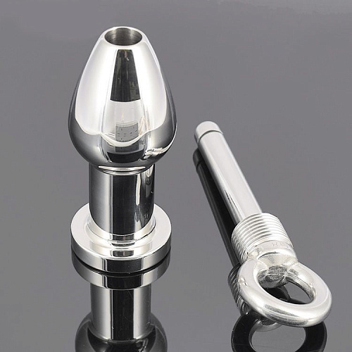 Гладкая металлическая анальная пробка с утяжелителем Vandersex 161-M (11,5 см)