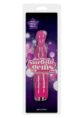 Розовая виброёлочка NS Novelties Starlight Gems Libra Vibrating Massager NSN-0275-24 (20,5 см)
