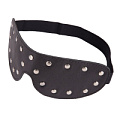 Чёрная кожаная маска на глаза с заклепками Sitabella 3082-1
