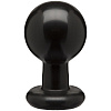 Круглая чёрная анальная пробка Doc Johnson Classic Round Butt Plugs Large 0244-59-CD (12,1 см)