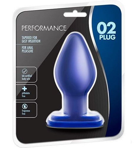 Синяя анальная пробка Blush Novelties 02 Plug BL-19702 (13,3 см)