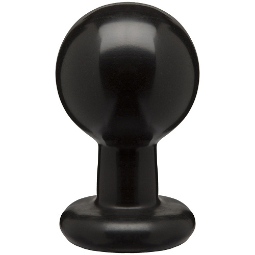 Круглая чёрная анальная пробка Doc Johnson Classic Round Butt Plugs Large 0244-59-CD (12,1 см)