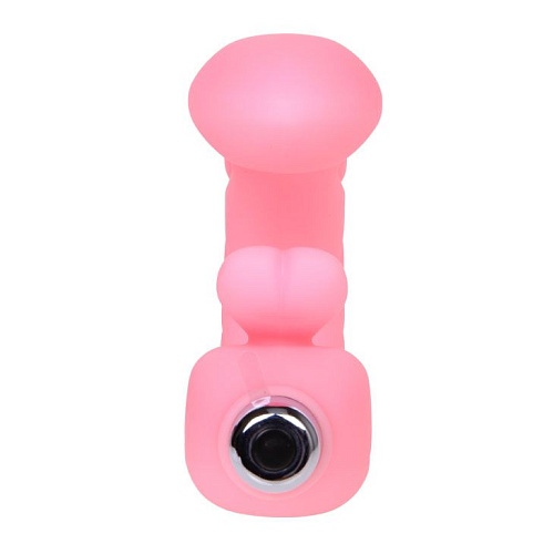 Розовый вибромассажёр со стимуляцией клитора и точки G Baile BI-040027-0101