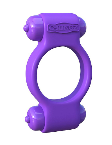 Фиолетовое эрекционное кольцо с 2 виброэлементами Pipedream Magic Touch Couples Ring PD5806-12