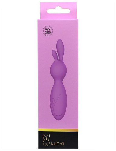 Розовый мини-вибратор с ушками Winyi Emily WY0520-PI (16 см)