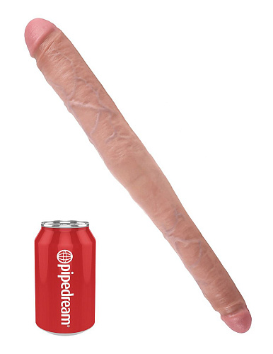 Двусторонний дилдо телесного цвета Pipedream 16 Tapered Double Dildo PD5517-21 (40,6 см)