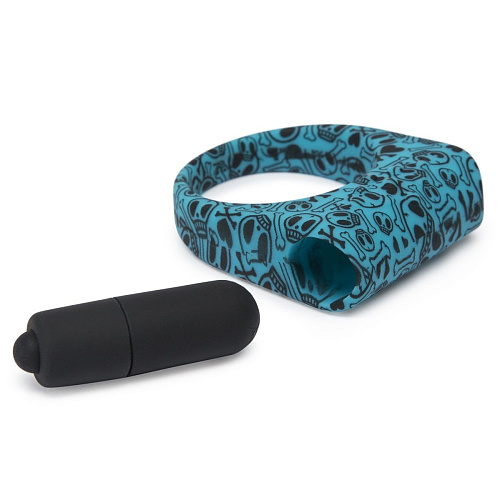 Бирюзовое эрекционное виброкольцо на пенис Tokidoki SILICONE LOVE RING E27709