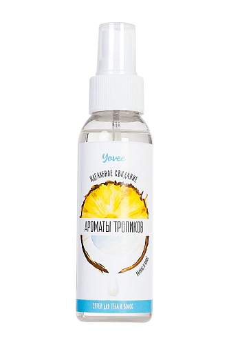 Спрей для тела и волос с ароматом ананаса и кокоса ToyFa «Ароматы тропиков» 722293