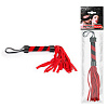 Красно-чёрная многохвостая плеть с петлёй Bior toys NTB-80515 (27 см)