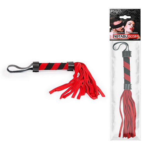 Красно-чёрная многохвостая плеть с петлёй Bior toys NTB-80515 (27 см)