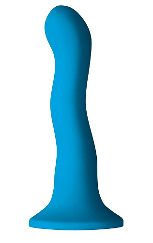 Голубой изогнутый фаллоимитатор NS Novelties Colours Wave 6 Dildo NSN-0409-17 (19 см)