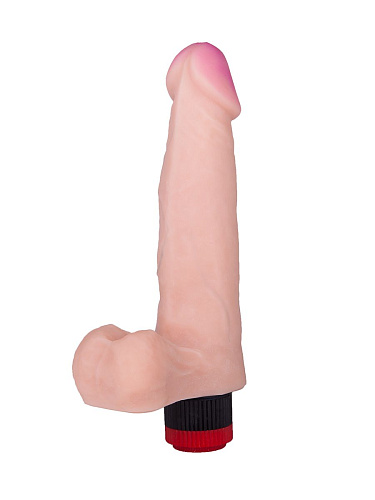 Упругий вибратор телесного цвета с мошонкой LOVETOY (А-Полимер) ART-Style №10 001607ru (20 см)