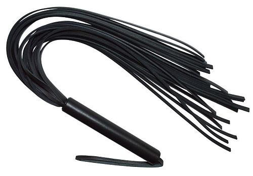 Чёрная кожаная плеть с темляком Sitabella 4056-1 (63 см)