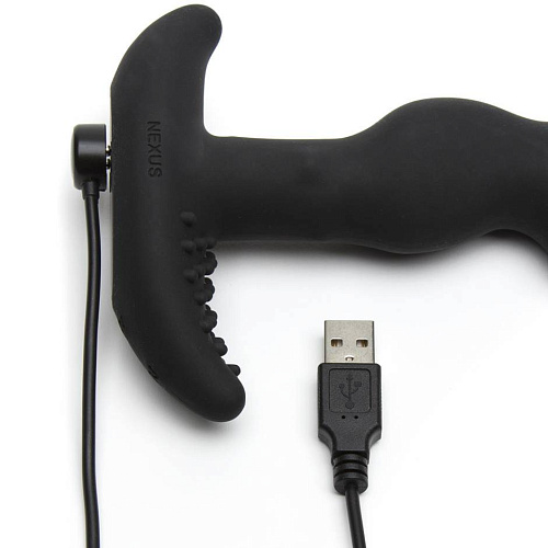 Массажёр простаты чёрного цвета с пультом ДУ Nexus Range G Stroker GS001