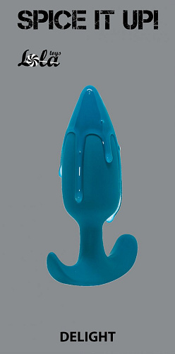 Бирюзовая анальная пробка Lola toys Delight 8010-03lola (10,5 см)