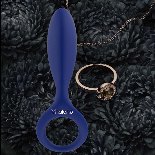 Синее эрекционное кольцо с виброэлементом Nalone Tango VS-VR38