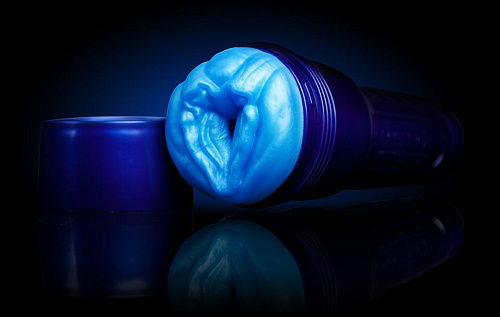 Мастурбатор с двумя клиторами голубого цвета Fleshlight Alien FL668