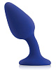 Синий изогнутый анальный плаг NS Novelties Knock Knock Plug NSN-1107-27 (12 см)
