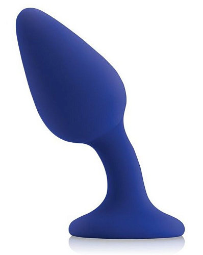 Синий изогнутый анальный плаг NS Novelties Knock Knock Plug NSN-1107-27 (12 см)