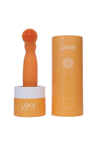 Оранжевый вибратор с усиками Lexy Cassie C3 (17 см)