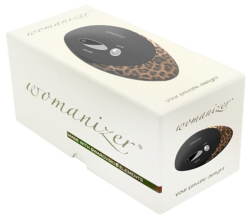 Чёрный-леопард вакуумный стимулятор клитора с двумя сменными насадками Womanizer W500 Pro 0584290