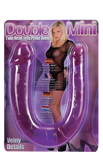 Фиолетовый анально-вагинальный стимулятор Seven Creations Double Mini Dong Twin Head Lavender N002P9F090P9SC (30 см)