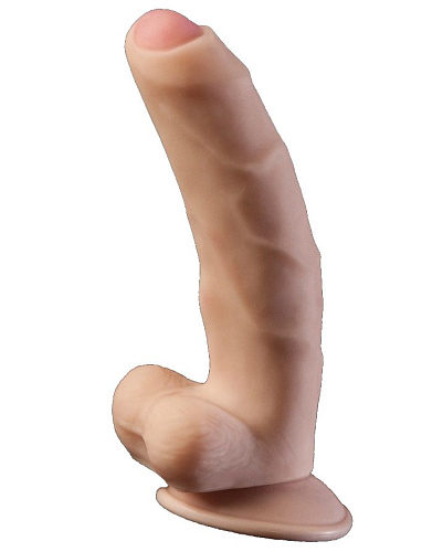 Телесный фаллоимитатор с полузакрытой головкой LOVETOY (А-Полимер) 814500 (16 см)