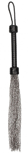 Чёрная многохвостая металлическая плеть Shots Media BV Metal Chain Flogger PAI015BLK (53 см)
