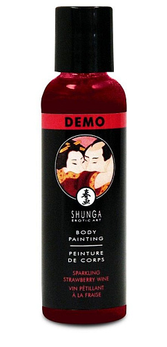 Тестер декоративной крем-краски для тела с ароматом шампанского и клубники Shunga 17002