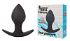 Чёрная анальная пробка с широким основанием Bior toys Sex Expert SEM-55047 (8 см)