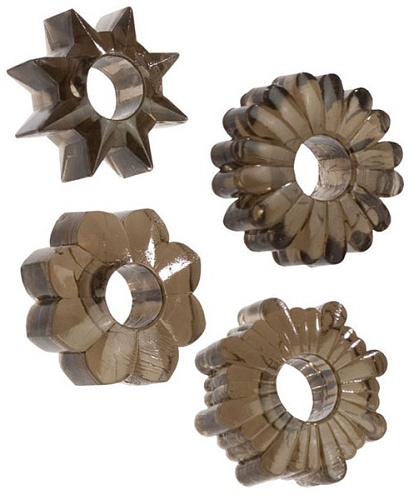 Комплект из четырех дымчатых колец California Exotic Novelties BASIC SE-1737-03-2