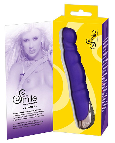 Фиолетовый вибратор с шаровидной головкой Orion Glansy 0584525 (18 см)