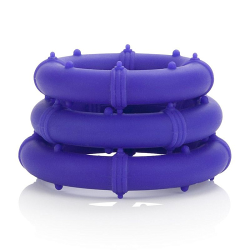 Набор фиолетовых эрекционных колец California Exotic Novelties Posh Silicone Love Rings SE-1369-25-3