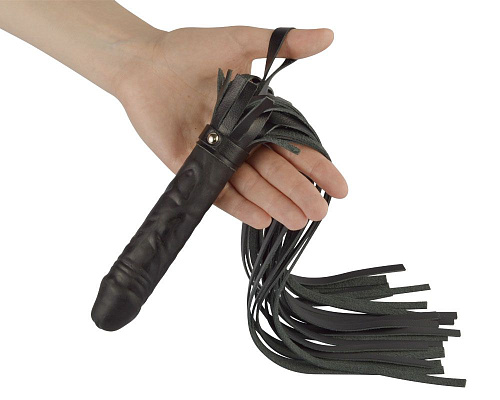 Чёрная плеть с ручкой-фаллосом Sitabella «Ракета А» 3015-1 (50 см)